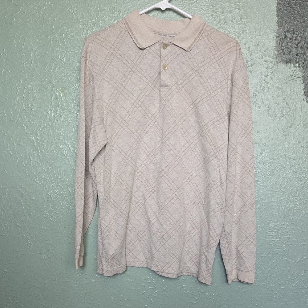 Cream Polo Shirt with Classic Collar